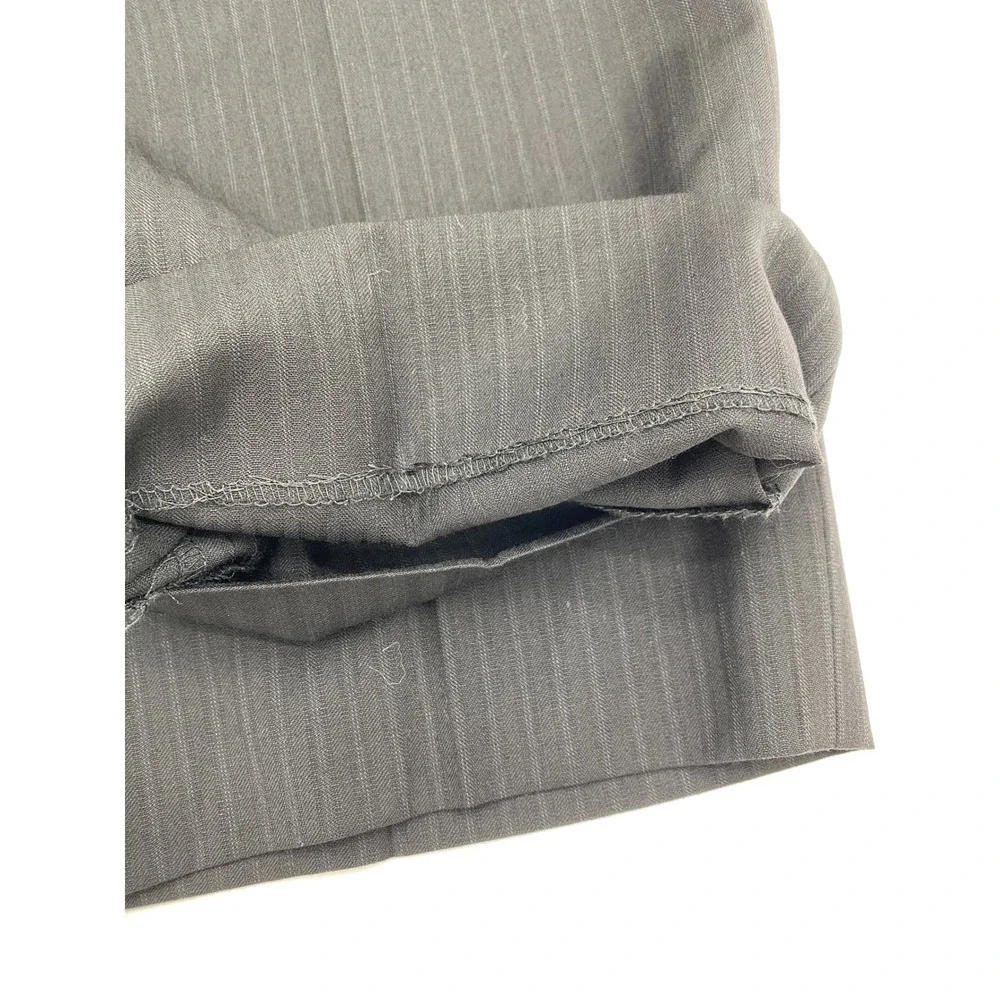 Mantoni Milan Italy Mens Suit 42R 36W Charcoal Grey Pinstripe Super 140s Wool‎